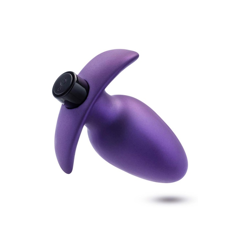 Plug analny wibrujący Excelsior Astro Violet - silikon Puria™, 10 funkcji wibracji, długość 12 cm (wprowadzalna 8,9 cm) - 5