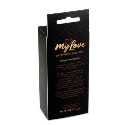MyLove Toys - Jewellery Gold  Heart PLUG- Red - 1