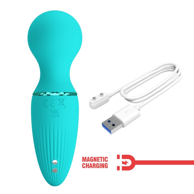 Masażer intymny Little Cute - 10 funkcji wibracji, ładowanie magnetyczne USB, kompaktowa konstrukcja - 10
