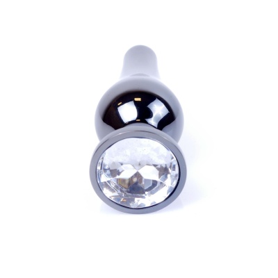 MyLove Toys - Jewellery Dark Silver BUTT PLUG- Clear - 1