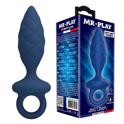 Korek analny z pętlą, rozmiar L, 15,7 cm - 1