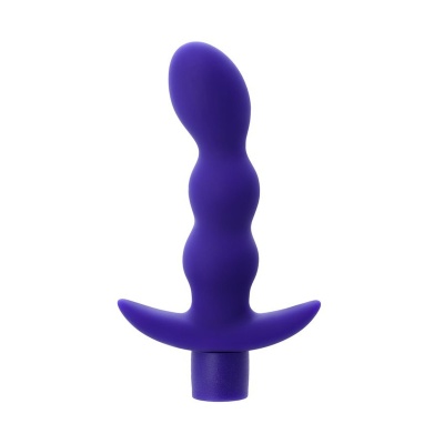 Wibrator analny Adore z falistą strukturą i zakrzywioną główką, 15 cm - 1 2