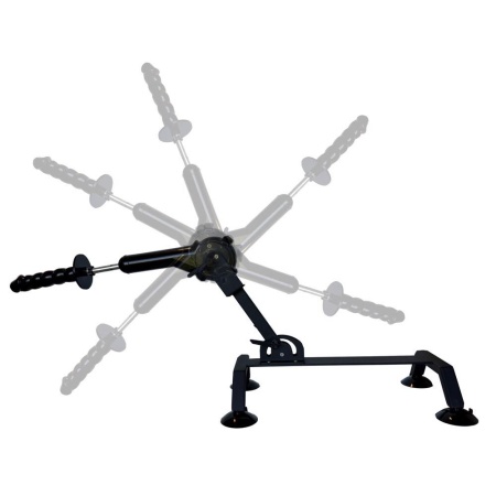 Body Dock Sex Machine Black — maszyna do penetracji z 4 przyssawkami, prętem wysuwnym 22,9 cm, skokiem ponad 6 cm i prędkością d - 4