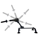 Body Dock Sex Machine Black — maszyna do penetracji z 4 przyssawkami, prętem wysuwnym 22,9 cm, skokiem ponad 6 cm i prędkością d - 4