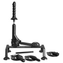 Body Dock Sex Machine Black — maszyna do penetracji z 4 przyssawkami, prętem wysuwnym 22,9 cm, skokiem ponad 6 cm i prędkością d - 5