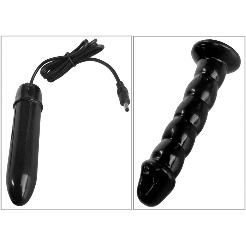 Body Dock Sex Machine Black — maszyna do penetracji z 4 przyssawkami, prętem wysuwnym 22,9 cm, skokiem ponad 6 cm i prędkością d - 8