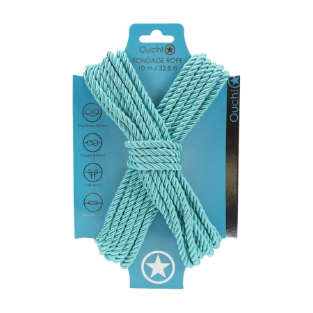 Polyester Bondage Rope - 32.8 ft / 10 m - Blue - 1