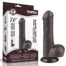 Dildo realistyczny Sliding Skin Dual Layer 17,8 cm czarny - 1