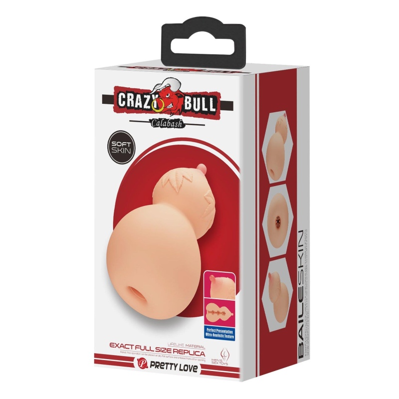 Masturbator Calabash TPR - rozciągliwy kanał z żeberkami - 11