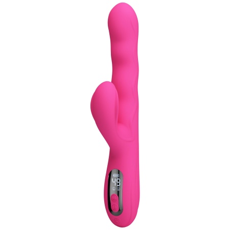 Wibrator króliczek Winters Pink z funkcją falowania i wyświetlaczem LED, 25,2 cm - 5