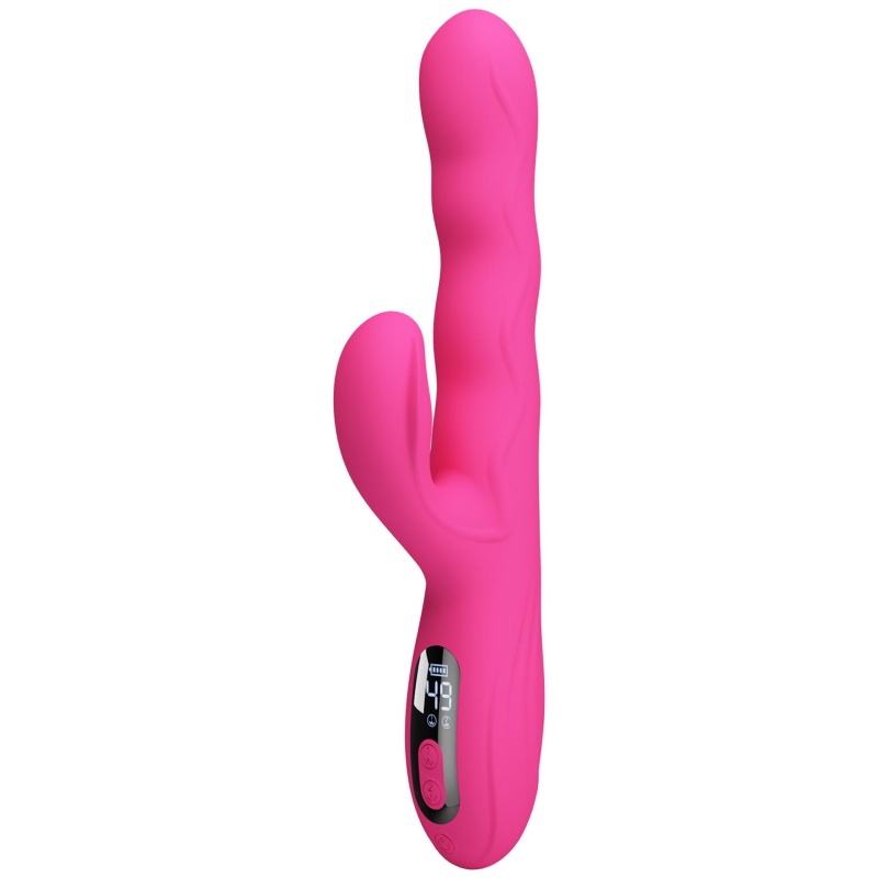 Wibrator króliczek Winters Pink z funkcją falowania i wyświetlaczem LED, 25,2 cm - 6
