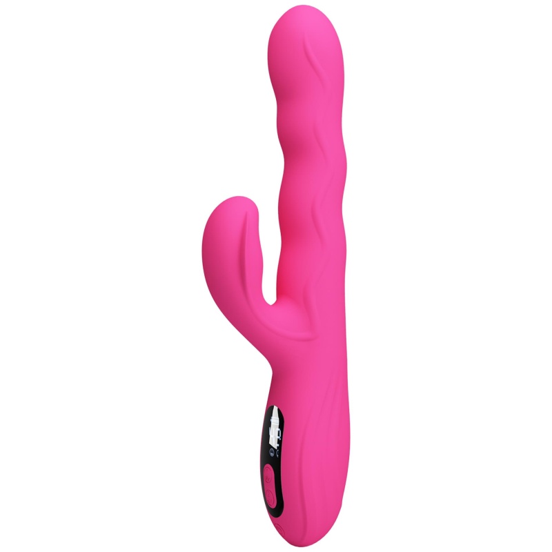 Wibrator króliczek Winters Pink z funkcją falowania i wyświetlaczem LED, 25,2 cm - 7