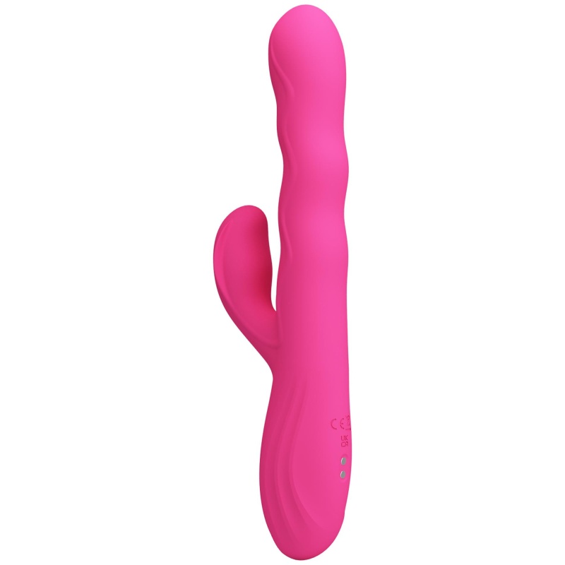 Wibrator króliczek Winters Pink z funkcją falowania i wyświetlaczem LED, 25,2 cm - 9
