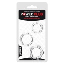 Zestaw pierścieni erekcyjnych Power Plus Triple Beaded Ring Set – przezroczysty, różne rozmiary (3 szt.) - 1