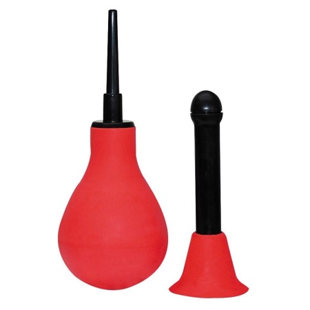 Irygator analny Intimate Shower – gruszka 10 cm, 220 ml, 2 końcówki - 2
