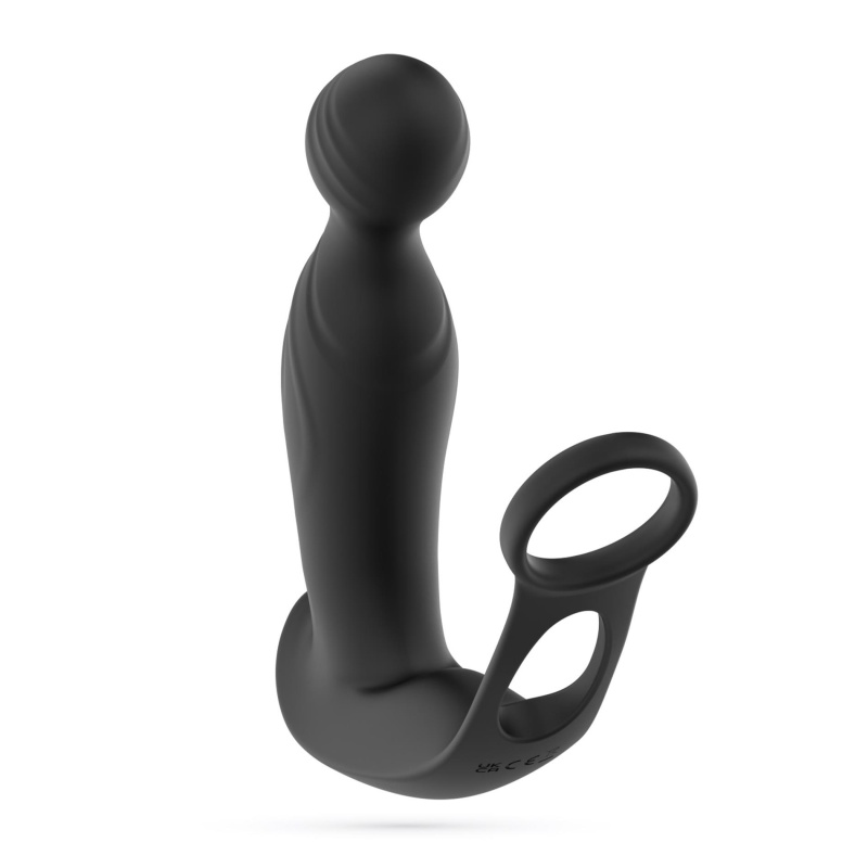 Wibrator prostaty Flamma z pilotem 16 cm (czarny matowy) - 4