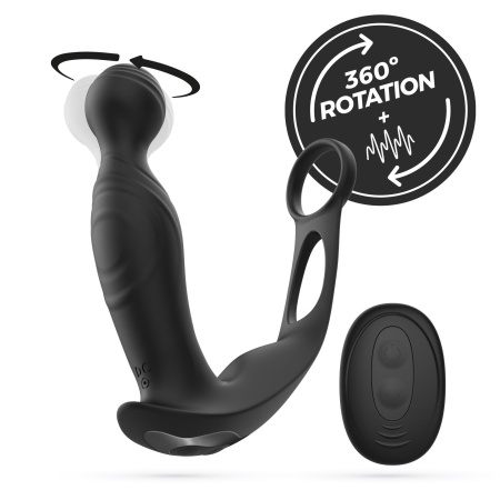 Wibrator prostaty Flamma z pilotem 16 cm (czarny matowy) - 5