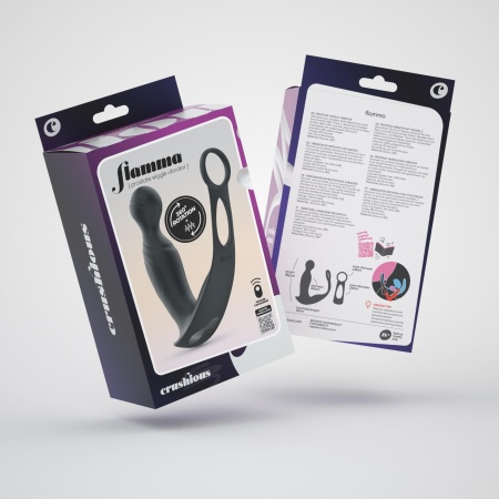 Wibrator prostaty Flamma z pilotem 16 cm (czarny matowy) - 7