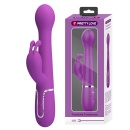 Wibrator Dejon Purple - króliczek z podwójnym silnikiem, funkcją thrustingu i rotacji, 22,6 cm - 1