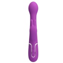 Wibrator Dejon Purple - króliczek z podwójnym silnikiem, funkcją thrustingu i rotacji, 22,6 cm - 4