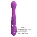 Wibrator Dejon Purple - króliczek z podwójnym silnikiem, funkcją thrustingu i rotacji, 22,6 cm - 10