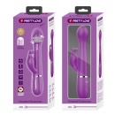 Wibrator Dejon Purple - króliczek z podwójnym silnikiem, funkcją thrustingu i rotacji, 22,6 cm - 12