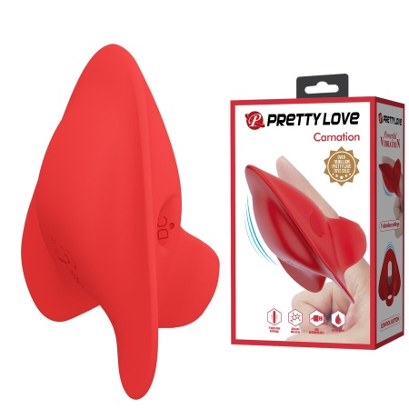Wibrator palcowy Carnation Manta Ray z 7 trybami wibracji, 7 cm długości - 1