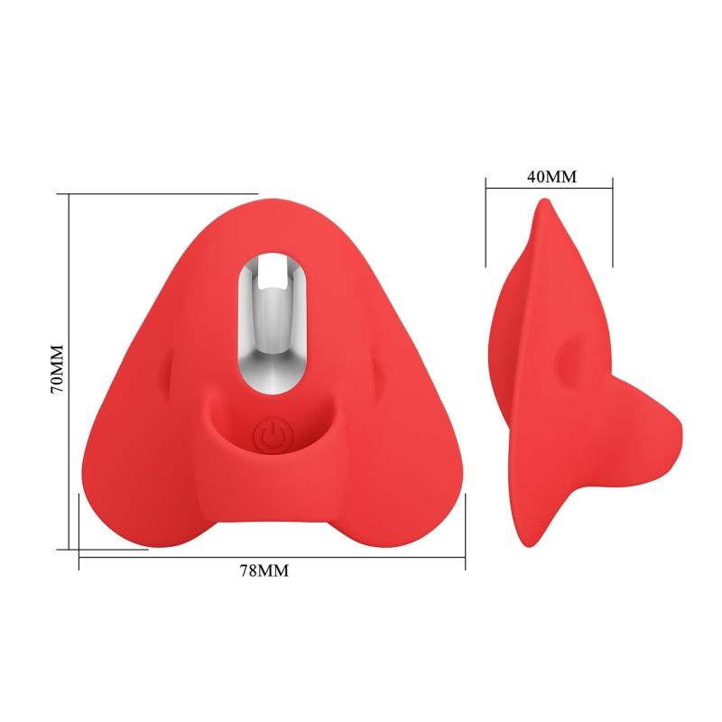 Wibrator palcowy Carnation Manta Ray z 7 trybami wibracji, 7 cm długości - 10