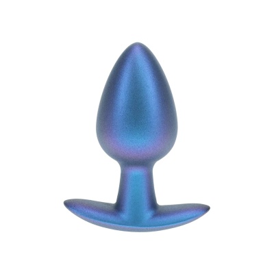 Smooth Silicone Anal Plug - Medium - 3.1 / 7,9 cm - Metallic Blue - 1