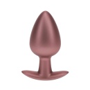 Smooth Silicone Anal Plug - Large - 3.5" / 8,9 cm - Rose Gold - 1