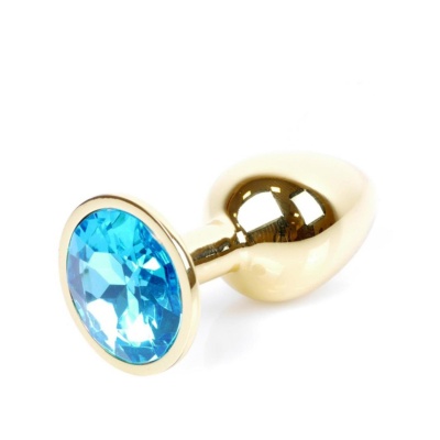MyLove Toys - Jewellery Gold PLUG- Light Blue - 1