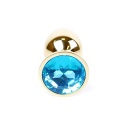 Biżuteria analna Jewellery Gold PLUG ze stali nierdzewnej z kryształem, długość 7 cm - 2