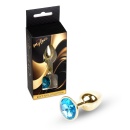 Biżuteria analna Jewellery Gold PLUG ze stali nierdzewnej z kryształem, długość 7 cm - 8