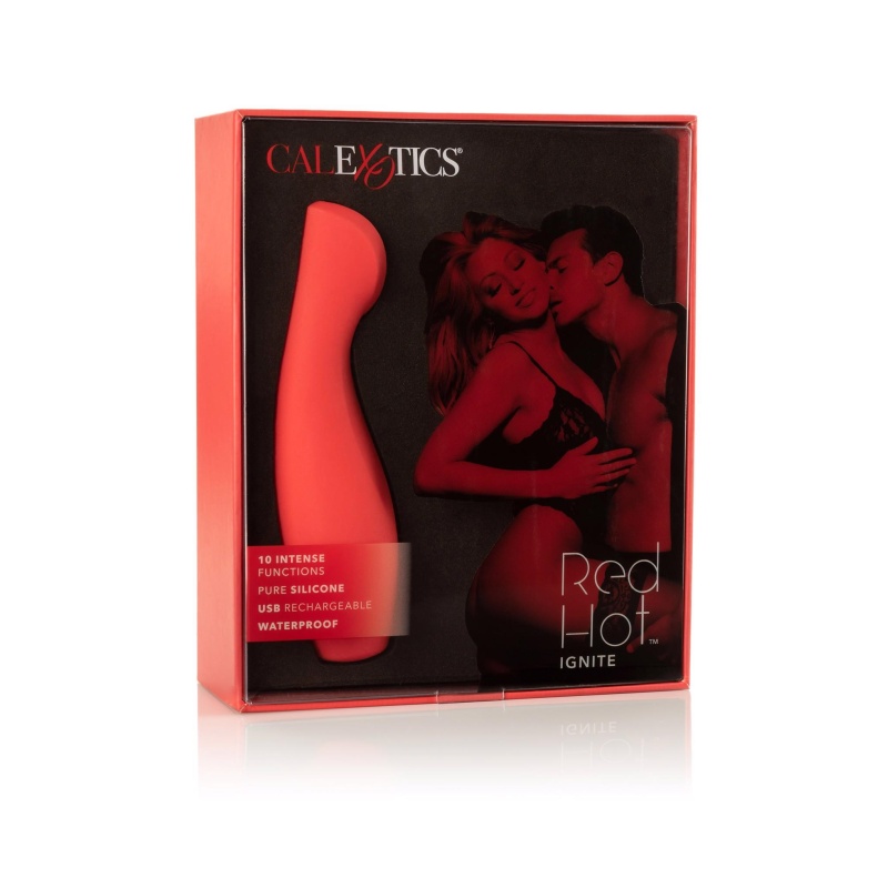 Wibrator łechtaczkowy Red Hot Ignite Red - silikonowy, 10 funkcji, 13,25 cm - 2