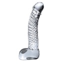 Szklane dildo Icicles No. 61 Clear z karbowaną strukturą spiralną 16,5 cm - 2
