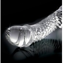 Szklane dildo Icicles No. 61 Clear z karbowaną strukturą spiralną 16,5 cm - 3