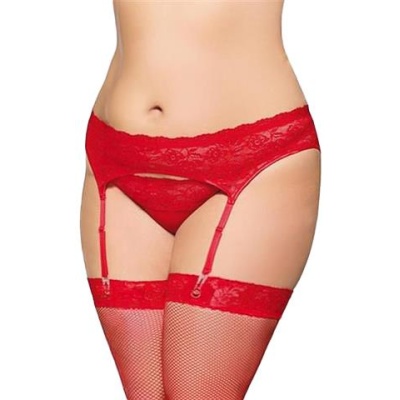 Garterbelt 3305 - Plus Size - red 2XL - 1