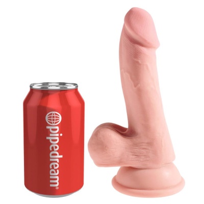 King Cock Plus Triple Density 6,5″ Dildo z Jądrami – Twardy Rdzeń, Miękka Powłoka TPE, 20,3 cm - 1 2