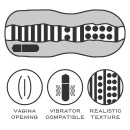 Masturbator wibrujący Sex In A Can Vagina Lotus Tunnel 16 cm - 3