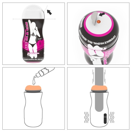 Masturbator wibrujący Sex In A Can Vagina Lotus Tunnel 16 cm - 4