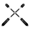 Bedroom Fantasies - Bondage CrossWrist and Leg Cuffs Black - 3