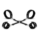 Bedroom Fantasies - Bondage CrossWrist and Leg Cuffs Black - 5