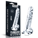 Przezroczyste dildo TPE Flawless Clear 7.5'' (19 cm) z przyssawką - 1