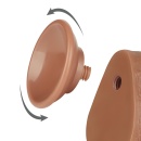 Dildo Sliding Skin Dual Layer Dong 21,6 cm Brązowy - 7