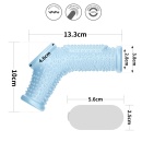Wibrujący pierścień erekcyjny Drip Knights Ring z mankietem na mosznę 12,2 cm niebieski - 2