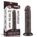 Dildo Sliding Skin 20 cm z przyssawką – czarny - 1