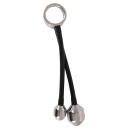Metalowy pierścień erekcyjny Heavy Gear z dwiema wtyczkami analnymi – Ø 4,5 cm, 840 g - 2