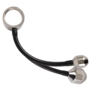 Metalowy pierścień erekcyjny Heavy Gear z dwiema wtyczkami analnymi – Ø 4,5 cm, 840 g - 5