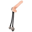 Metalowy pierścień erekcyjny Heavy Gear z dwiema wtyczkami analnymi – Ø 4,5 cm, 840 g - 8