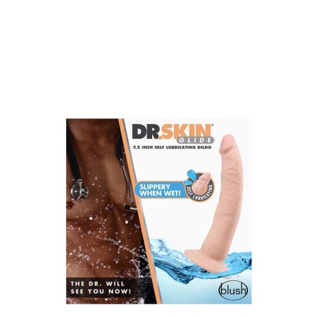Dildo Glide Samosmarujące się 19 cm z Przyssawką i Uprzężą O-ring - 4